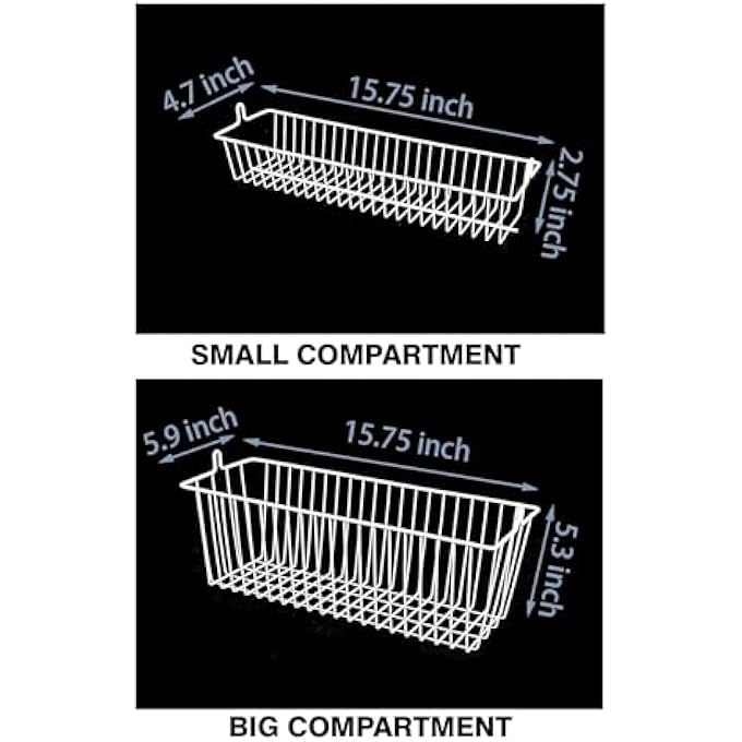 rayihni OVER DOOR HANGING ORGANIZER STORAGE,BATHROOM BABY NURSERY ORGANIZER PERSPECTIVE WINDOW WALL MOUNT RACK FOR CLOTHES TOYS SUNDRIES (2 LARGE&4 SMALL, WHITE) - Image 4